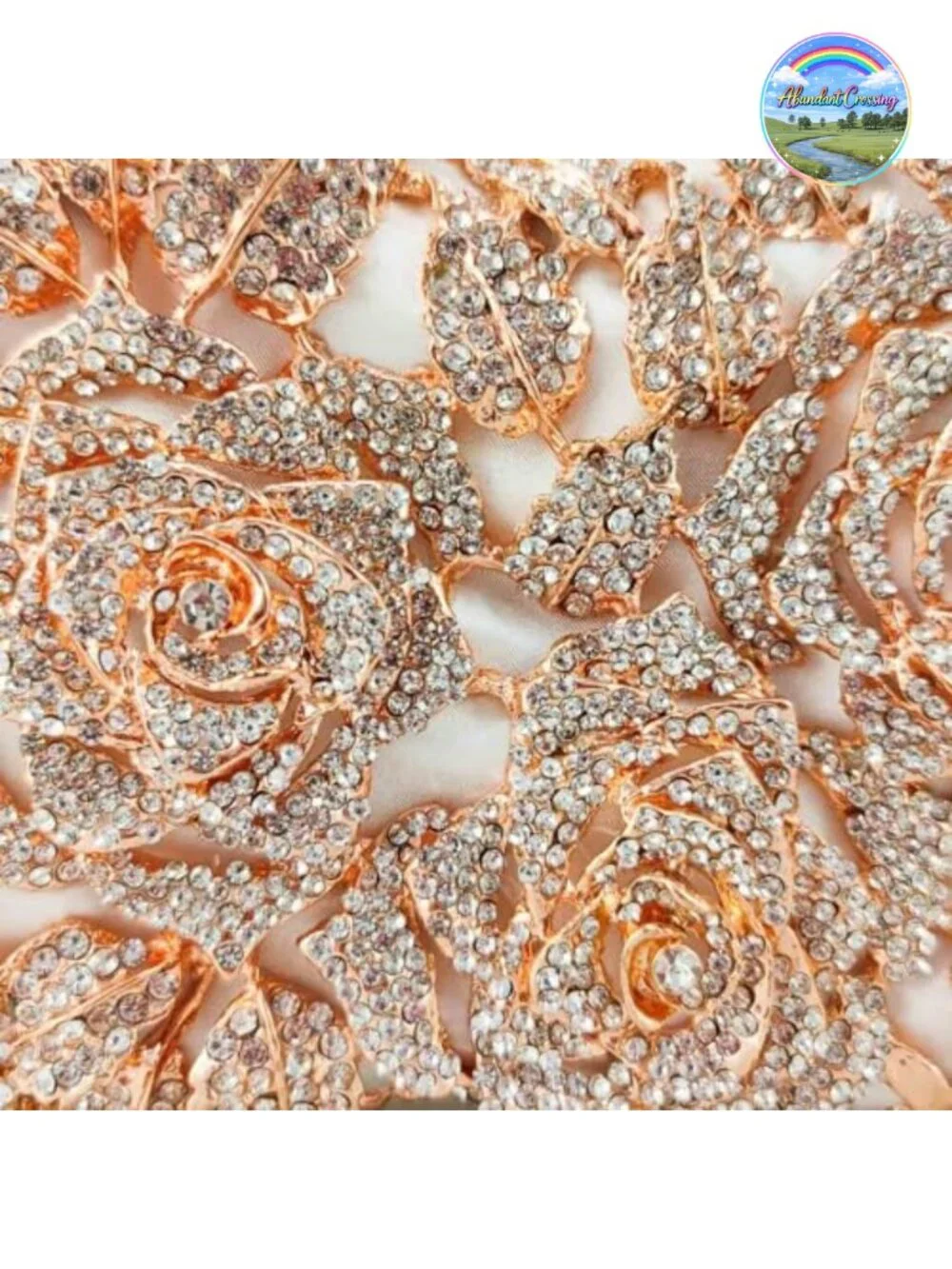 Crystal Flower Clutch Purse - Faux Leather Evening Bag with Chain, Rhinestone